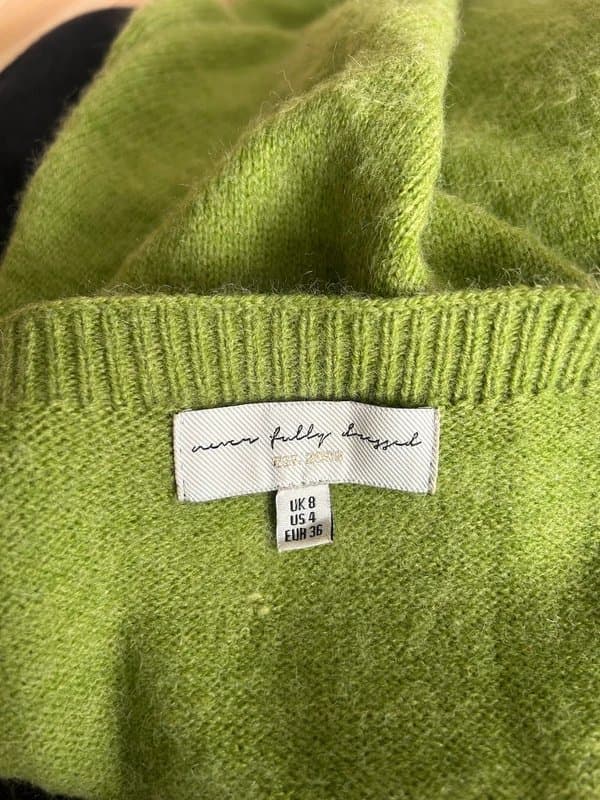 Never Fully Dressed Never fully dressed green knit Dress size 8