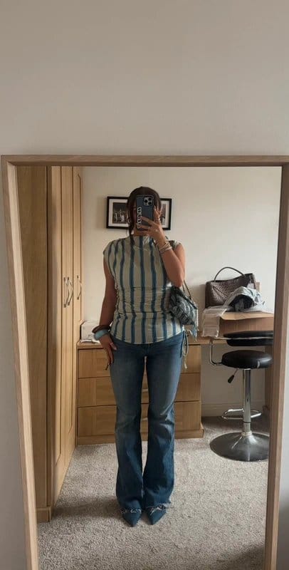 Topshop ruched side top