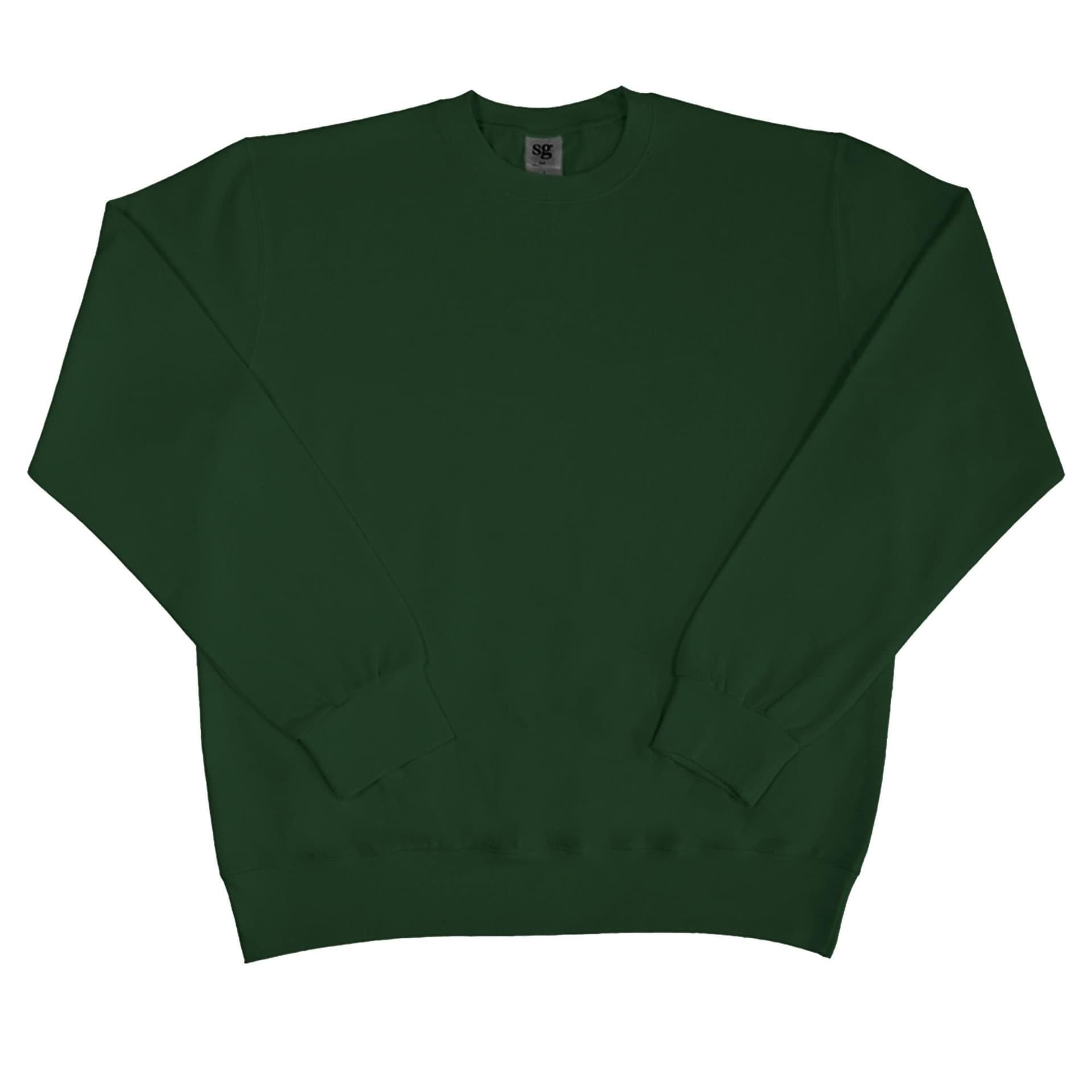 SG SG Men's Long Sleeve Crew Neck Sweatshirt Top in Bottle Green