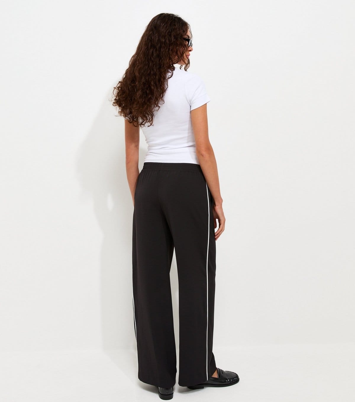 New Look Women's Black Pintuck Stripe Wide Leg Trousers New Look - 4
