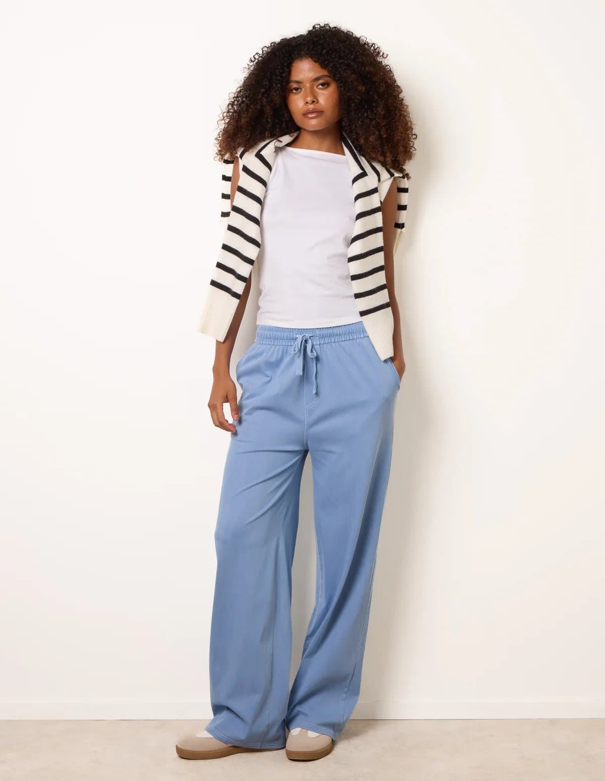 Blue Vanilla Elastic Waist Trousers