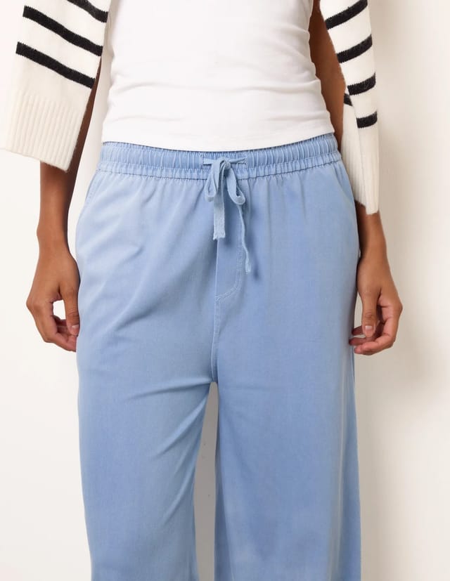 Blue Vanilla Elastic Waist Trousers - 3