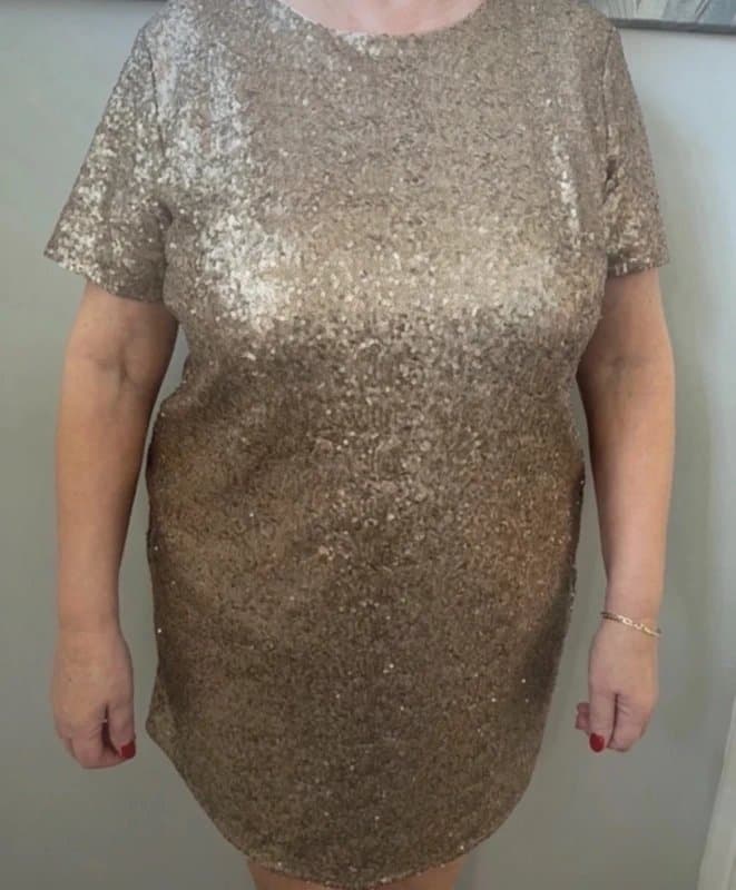 Definitions Gold sequin women’s dress