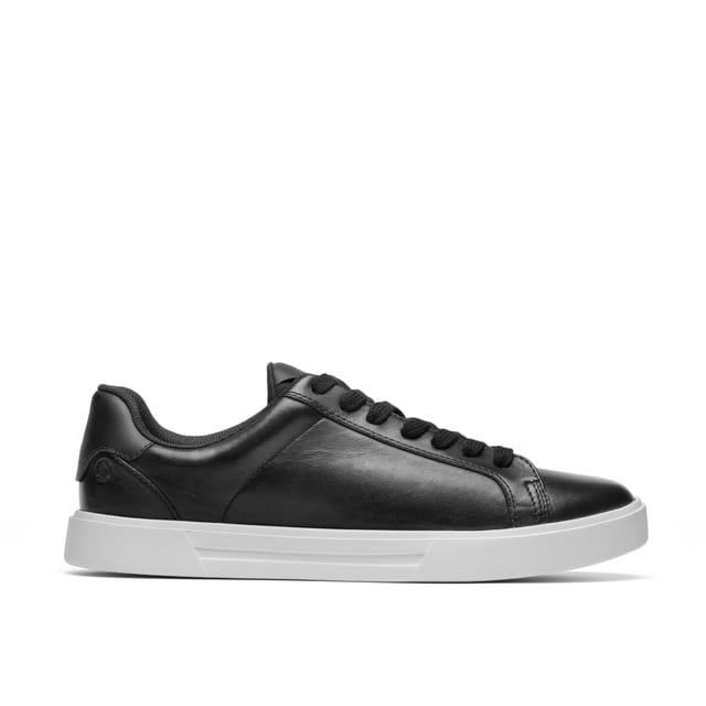 Clarks Clarks Men's Romsey Lace Black/White Trainers, Lace Up in Black - 3