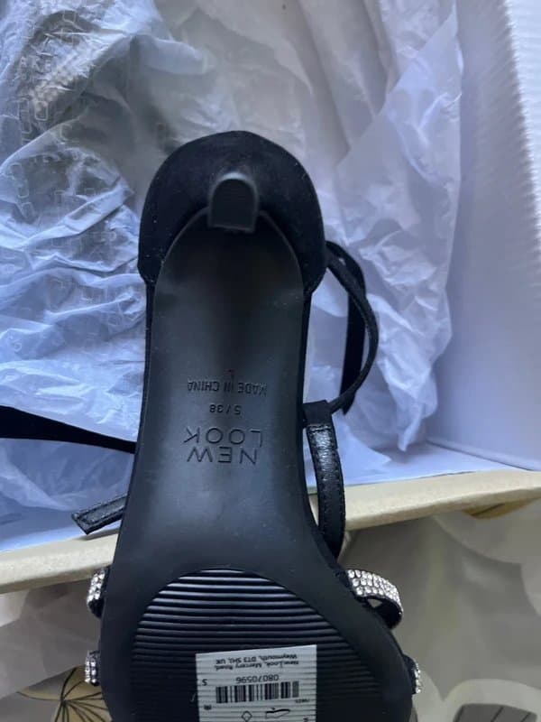 New Look Black and silver size 5 new look shoes