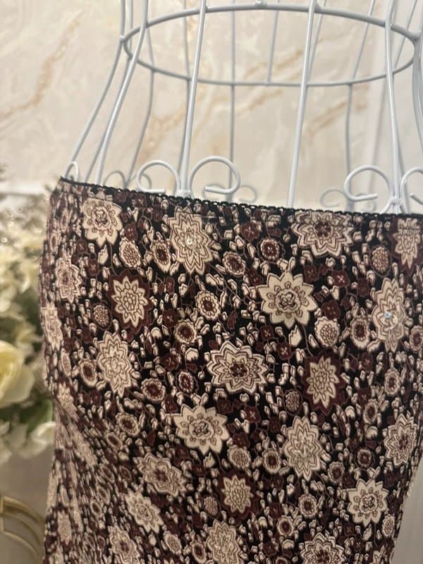 Vintage Dressing Vintage low waist boho cottagecore maxi/midi skirt plus size 24 90s 00s fairycore