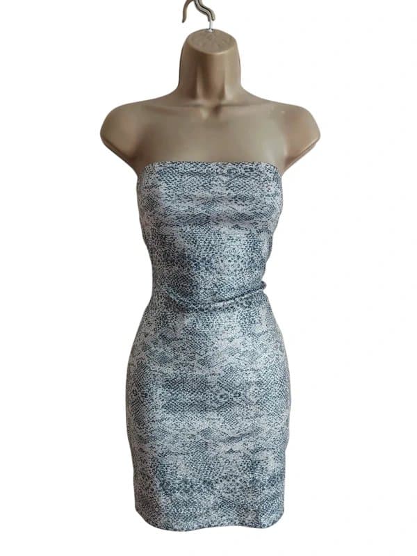 Topshop Vintage Tube Open Back Dress 8