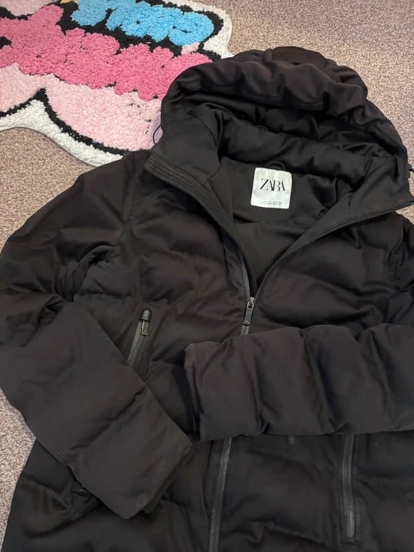 Zara Zara Puffer Jacket - Black - L