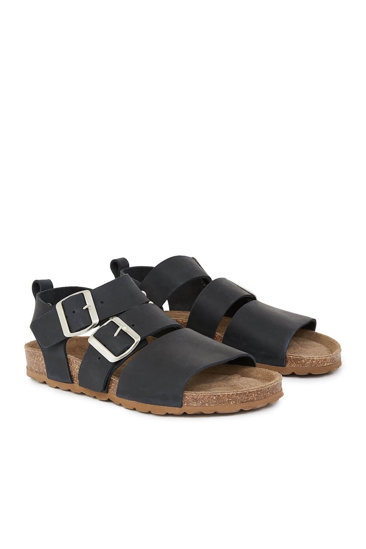 Celtic & Co Celtic & Co Women's An elegant triple strap sandal in Dark Navy - 1