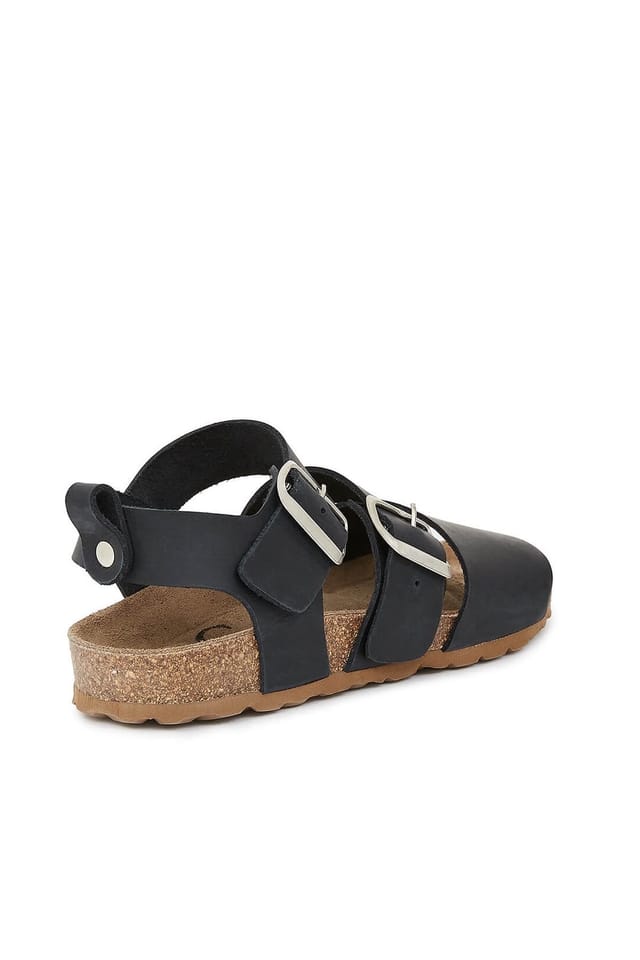 Celtic & Co Celtic & Co Women's An elegant triple strap sandal in Dark Navy - 2
