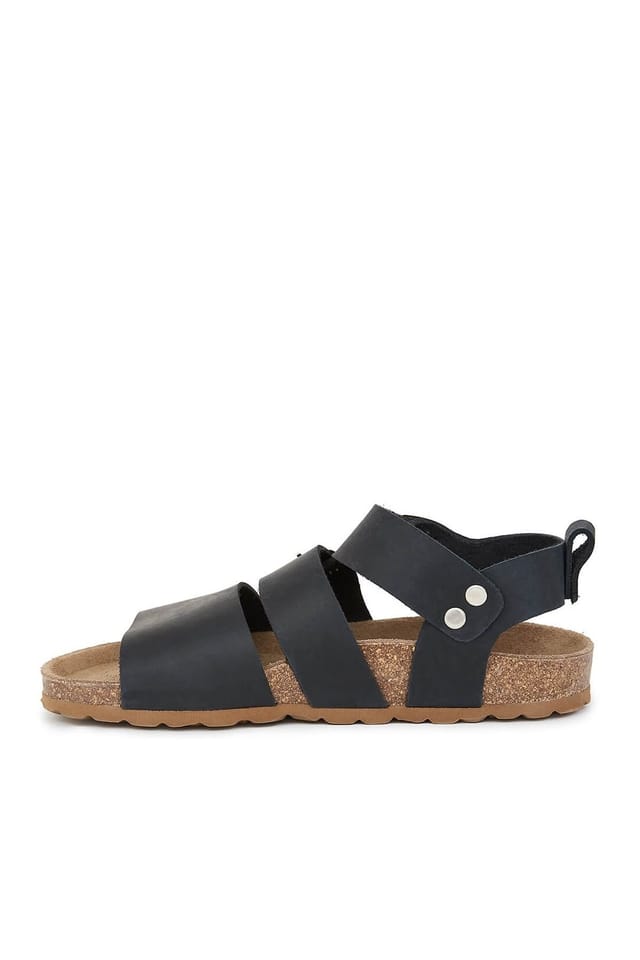 Celtic & Co Celtic & Co Women's An elegant triple strap sandal in Dark Navy - 3