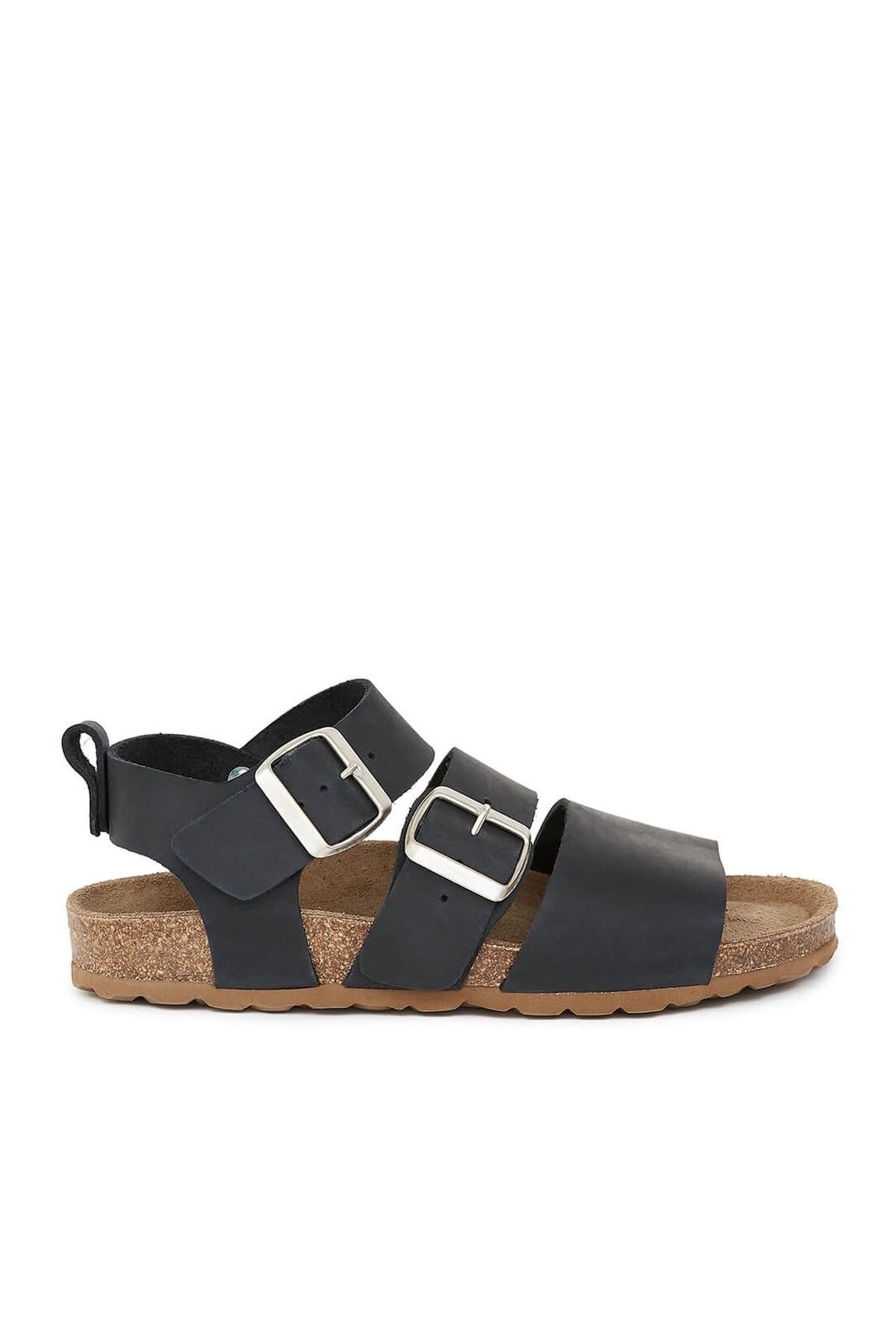Celtic & Co Celtic & Co Women's An elegant triple strap sandal in Dark Navy - 4