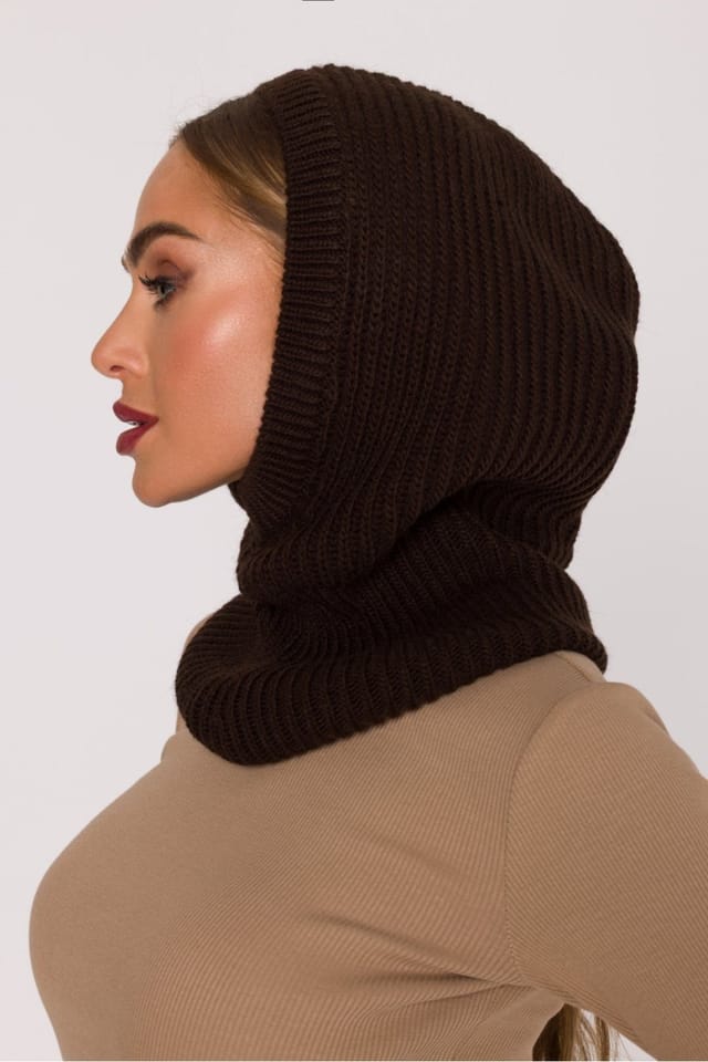Love Lace Love Lace Women's Balaclava Knit Hood Face Cover for Cold Winter Outdoor Weather in Brown - 3