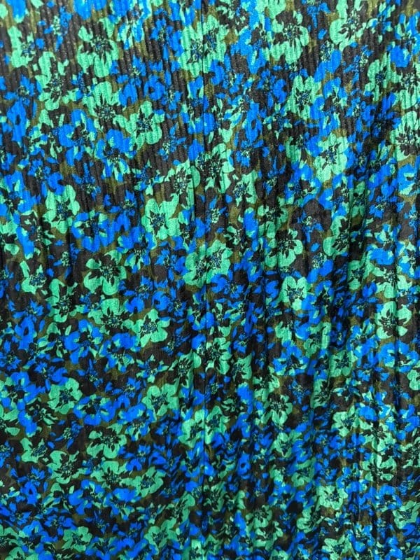 Topshop Tall Floral Split Maxi Silk Skirt In Blue Teal And Green
