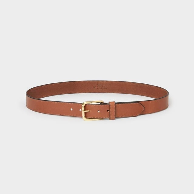 OSPREY LONDON OSPREY LONDON Women's The Jeans Leather Belt in Tan - 2