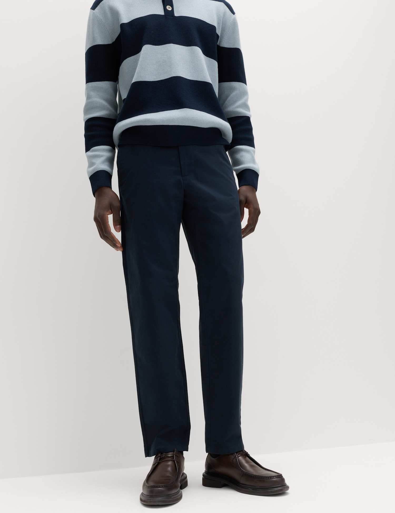 Marks & Spencer M&S Regular Fit Pure Cotton Chinos Navy