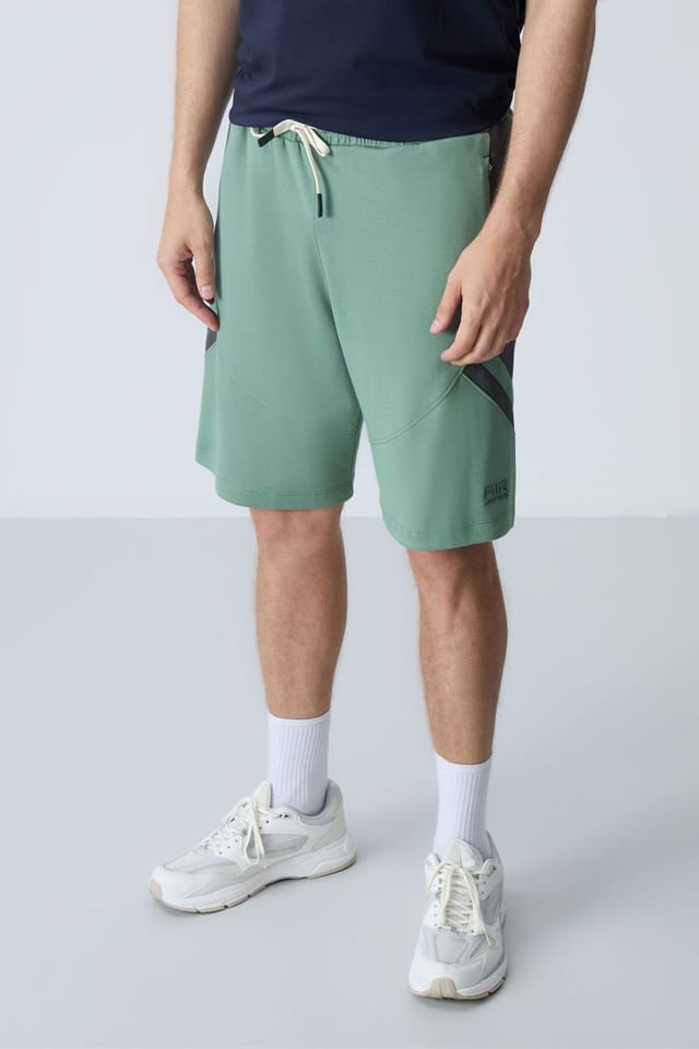 Tommy Life Tommy Life Men's Fleece Sweat Shorts in Green - 3