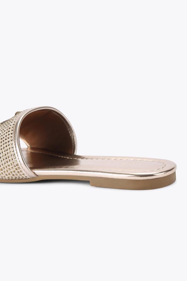 Kurt Geiger London Kurt Geiger London Women's 'Kgl Greenwich Flat Sandal' Fabric Sandals in Beige - 3
