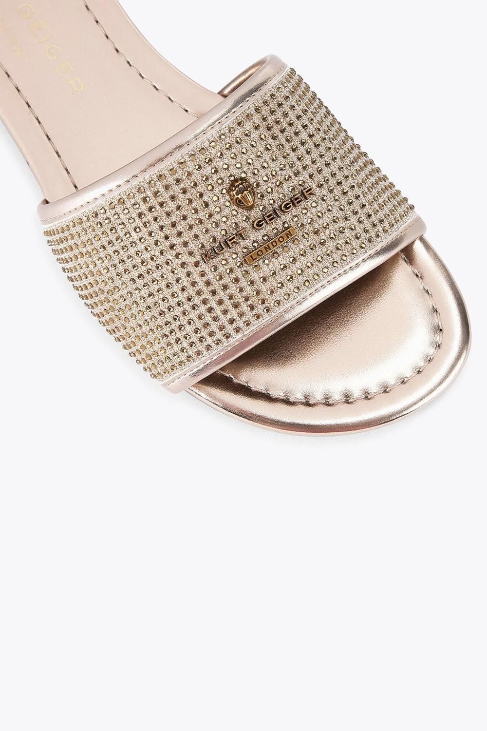 Kurt Geiger London Kurt Geiger London Women's 'Kgl Greenwich Flat Sandal' Fabric Sandals in Beige - 4