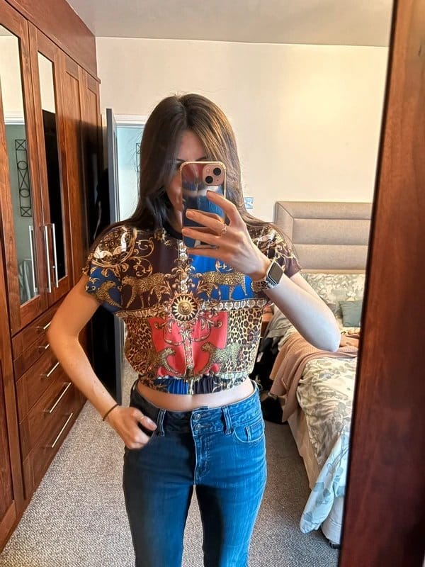 ASOS Multi Animal Print T-Shirt with Elasticated Waist