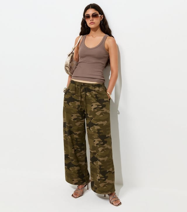 New Look Women's Mink Cotton Rich V Neck Slim Wide Strap Vest Top New Look - 3