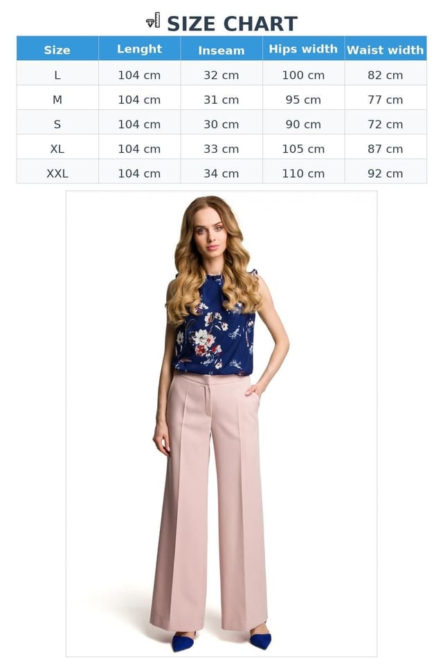 Love Lace Love Lace Women's Timeless Wide Leg Trousers Side Pockets in Pink - 3