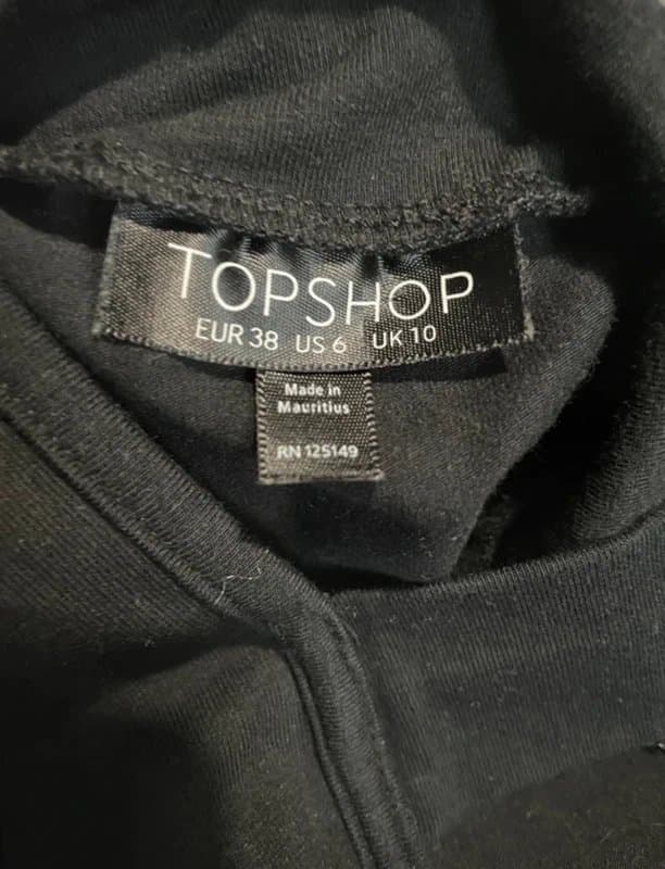 Topshop Topshop black cutout stretchy dress size 10