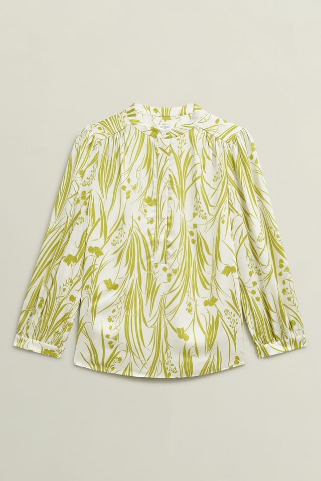 Hobbs London Hobbs London Women's Angelique Floral Print Blouse in Lime - 2