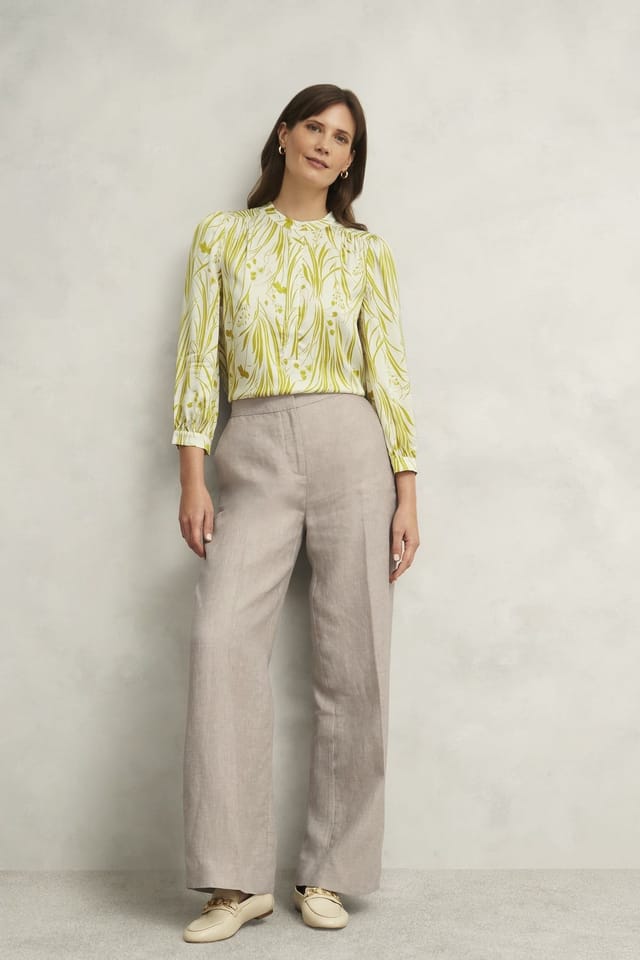 Hobbs London Hobbs London Women's Angelique Floral Print Blouse in Lime - 3