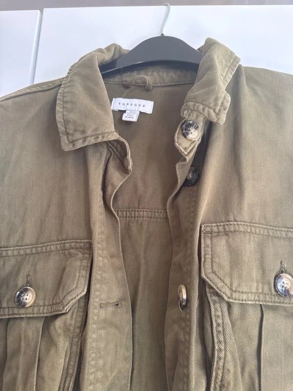 Topshop Khaki denim jacket