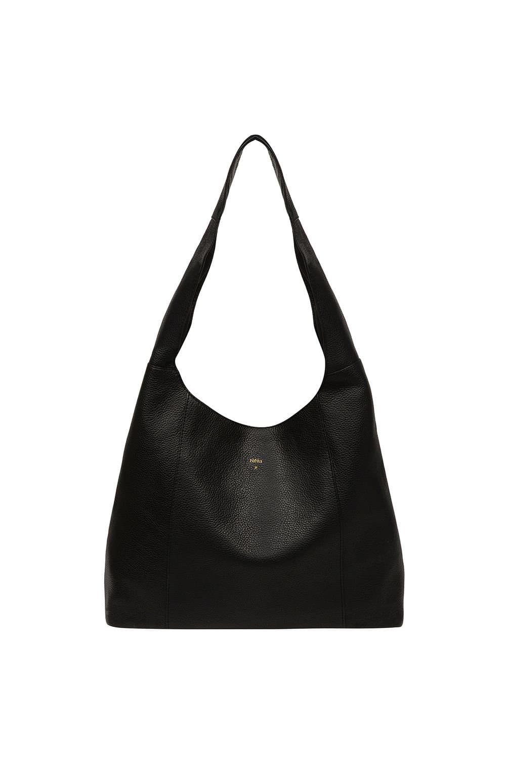 NiNa Amora NiNa Amora Women's 'Renata' Leather Shoulder Bag in Black