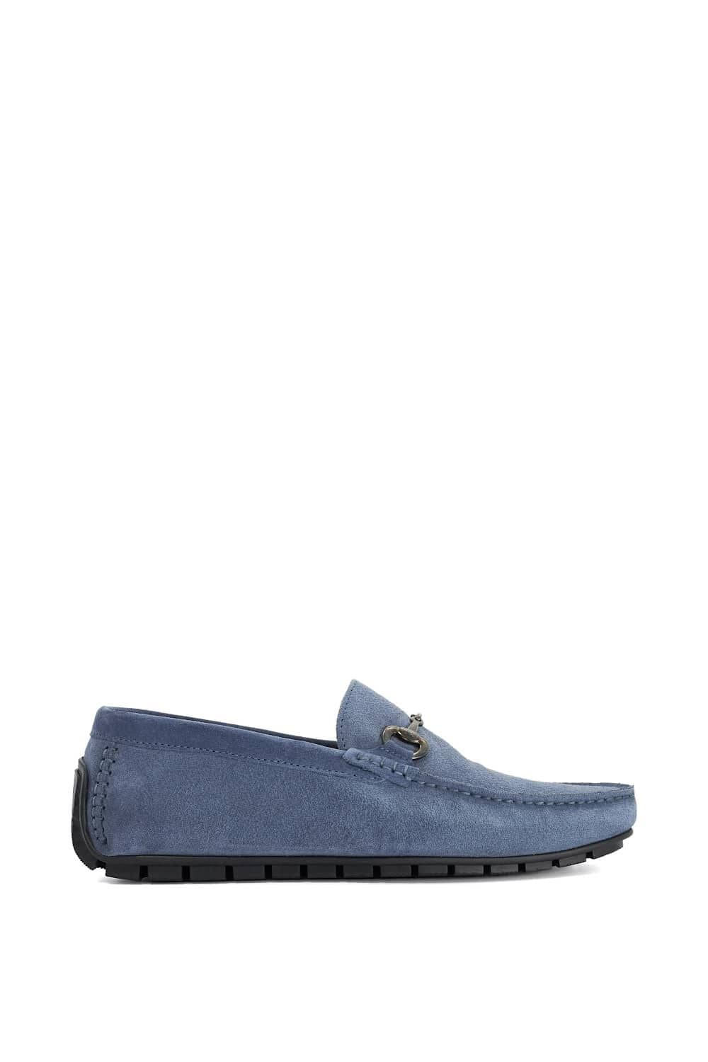 Dune London Dune London Men's Wide Fit 'Brackon' Suede Slip-On Shoes in Blue