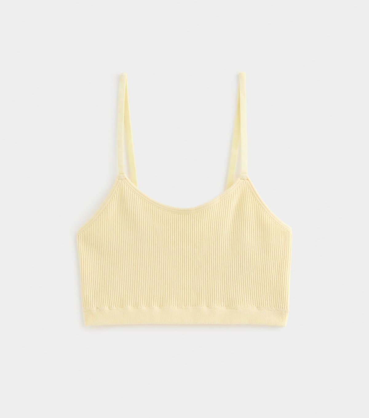 New Look Girls' Light Yellow Ribbed Seamless Bralette New Look