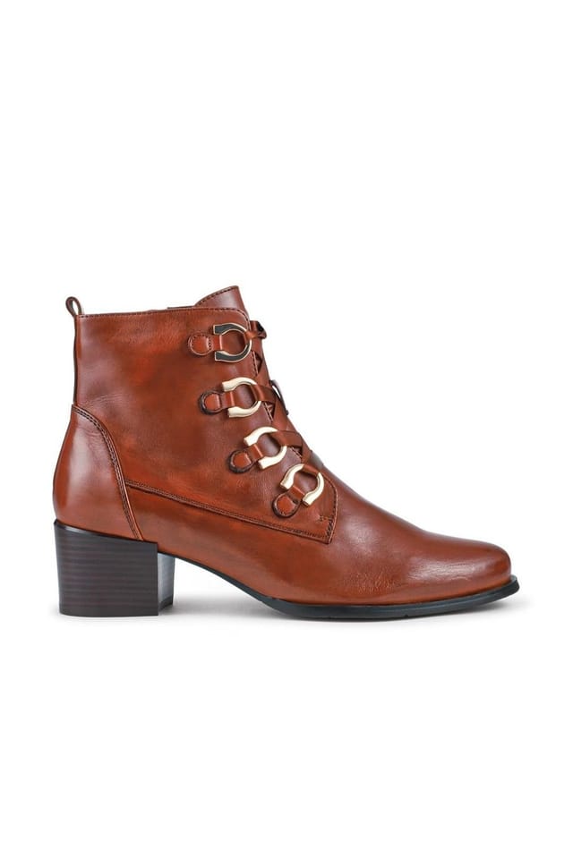 Jones Bootmaker Jones Bootmaker Women's Legacy Leather Ankle Boots in Tan - 2