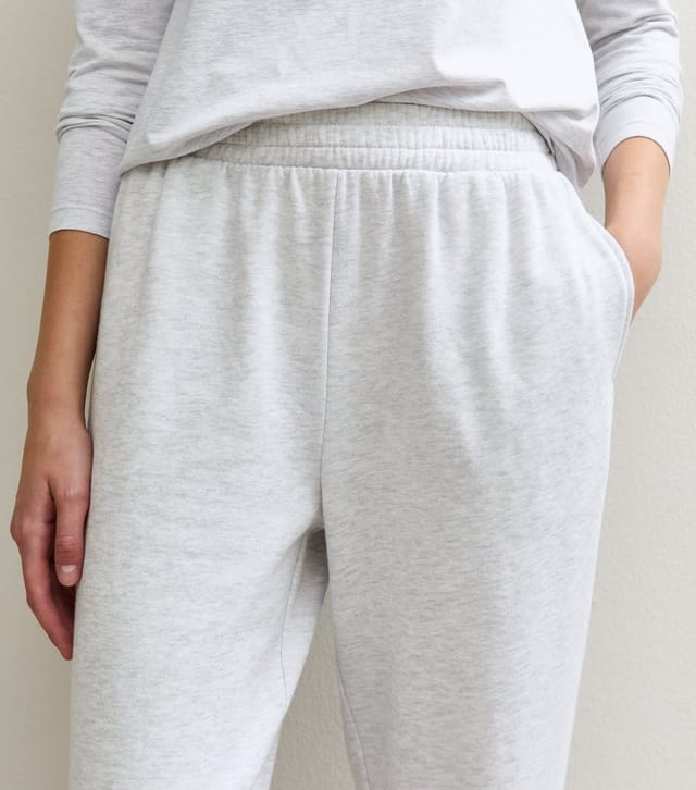 New Look Women's Light Grey Elasticated Waist Wide Leg Joggers New Look - 3