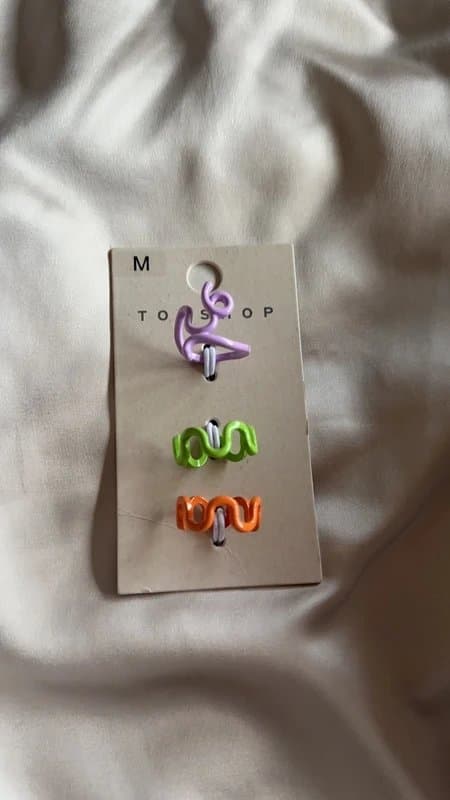 Topshop Topshop swirl coloured rings