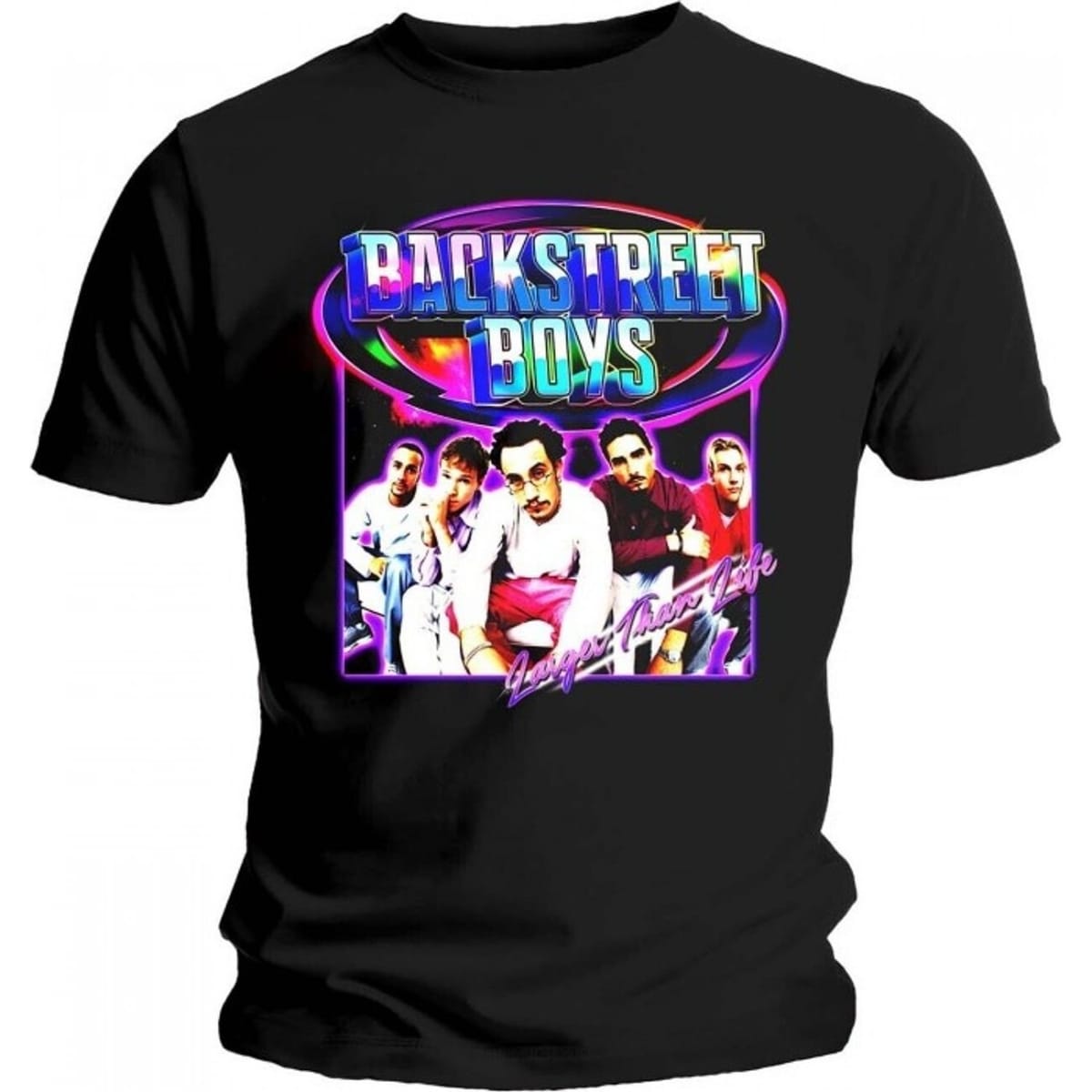 Backstreet Boys Backstreet Boys Men's Larger Than Life T-Shirt in Black - 1