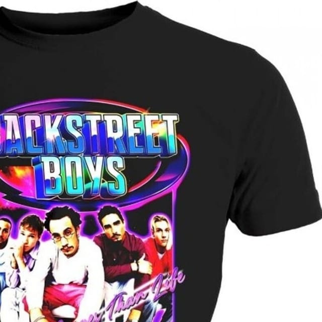 Backstreet Boys Backstreet Boys Men's Larger Than Life T-Shirt in Black - 2