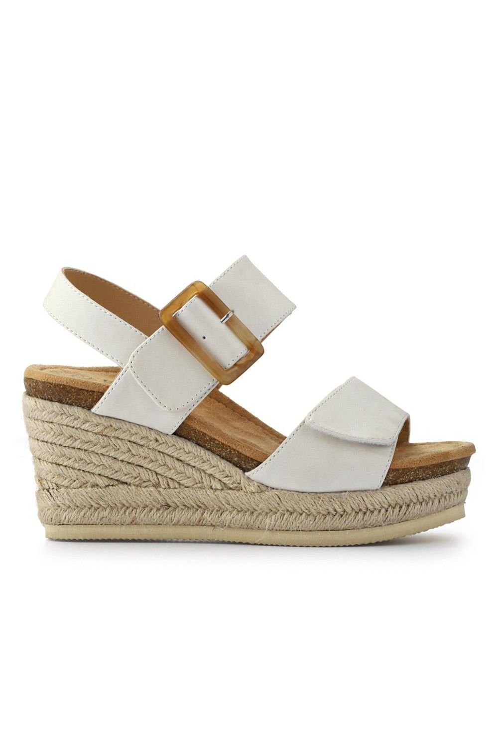 Bellissimo Bellissimo Women's Wedge-Heeled Espadrilles in White - 2