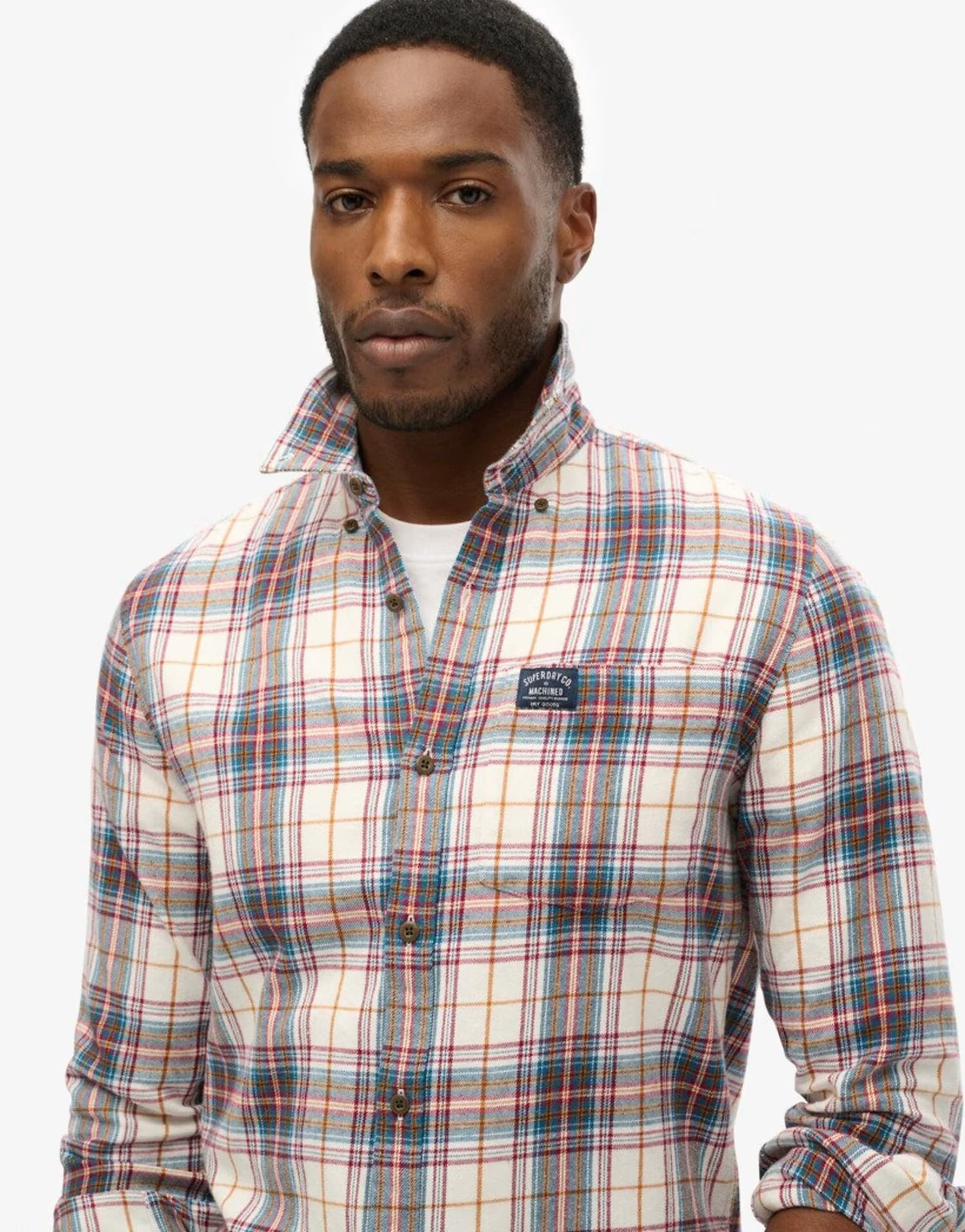 ASOS Superdry Long sleeve cotton lumberjack shirt in drayton check optic