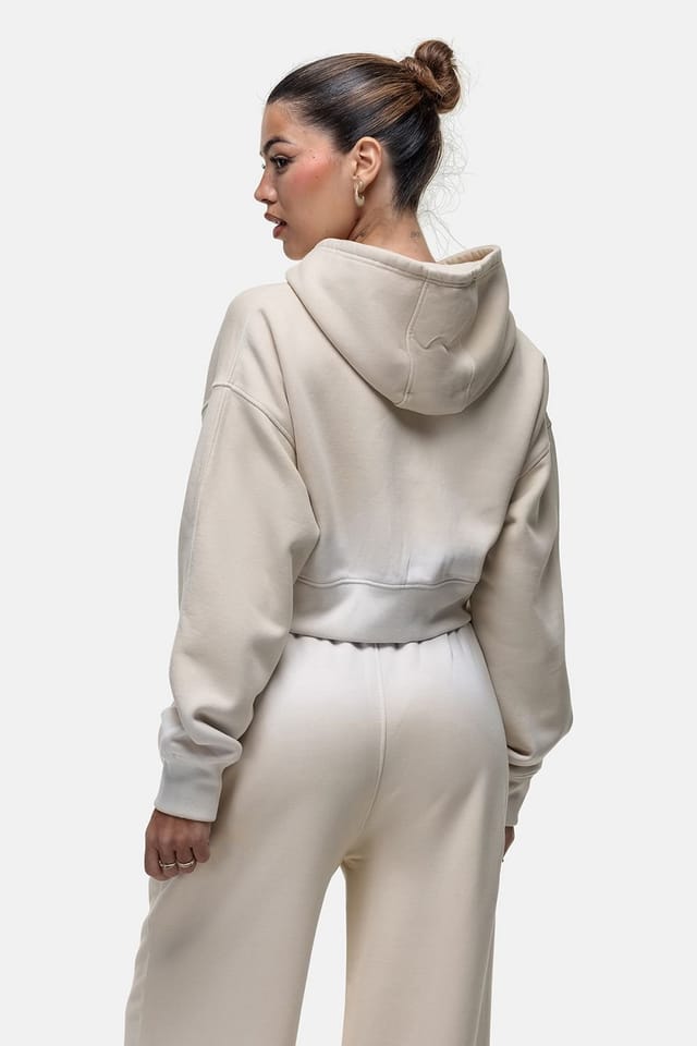 Good For Nothing Good For Nothing Women's Spray Effect Relaxed Wide Leg Jogger in Cream - 2