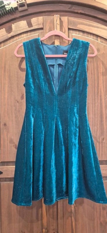 ASOS Green Velvet Dress - 1
