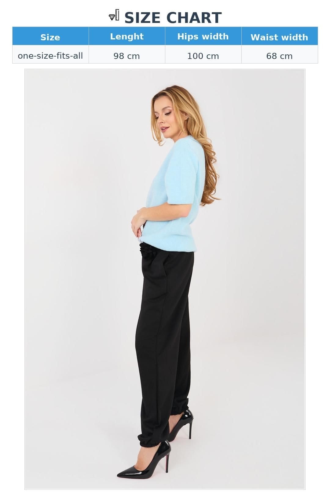 Love Lace Love Lace Women's Butter Soft Elegant Jogger Trousers Brooch in Black - 4
