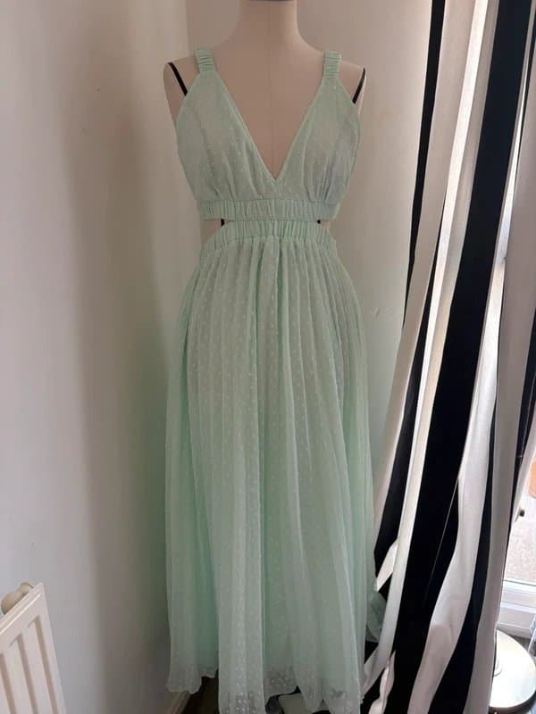 ASOS Design ASOS mint green tulle maxi dress women’s size 8 wedding summer