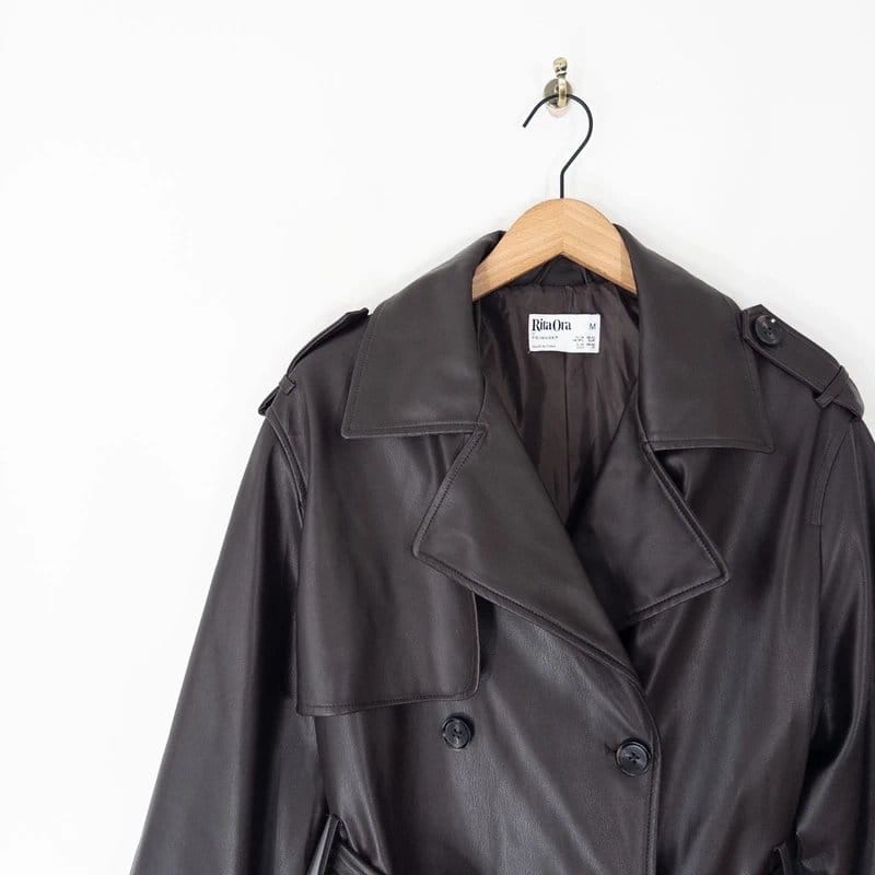 Rita Ora x Primark Brown Faux Leather Trench Coat