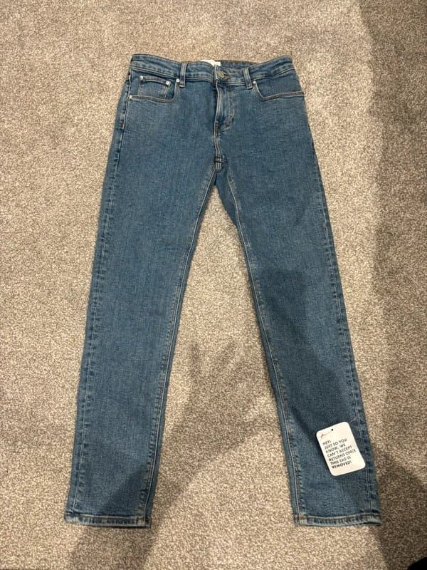 ASOS Design Blue mens skinny jeans