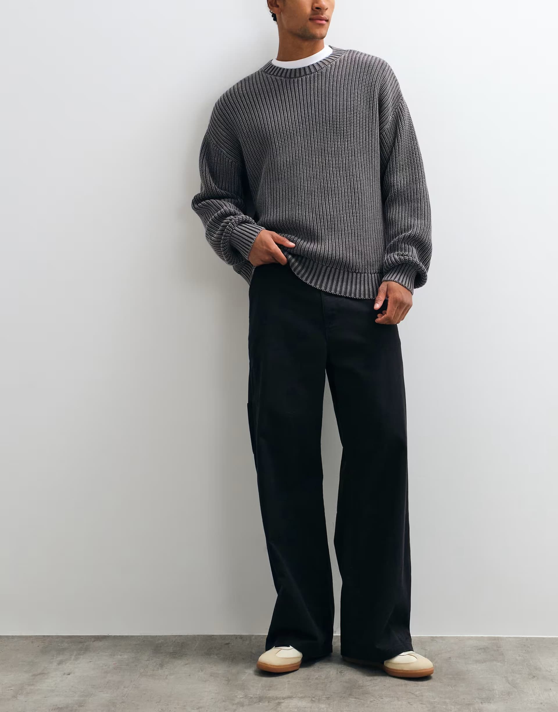 ASOS CottonOn super baggy trouser in onyx