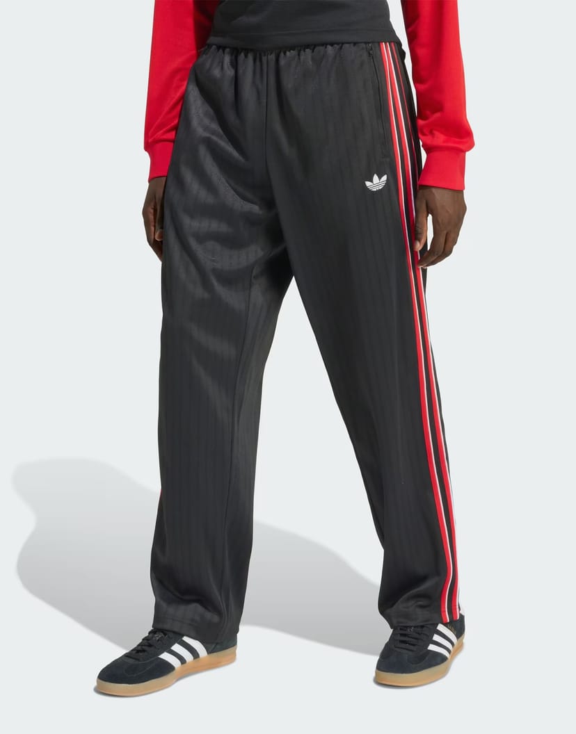 ASOS adidas Originals Firebird loose pinstripes track pants in black - 1