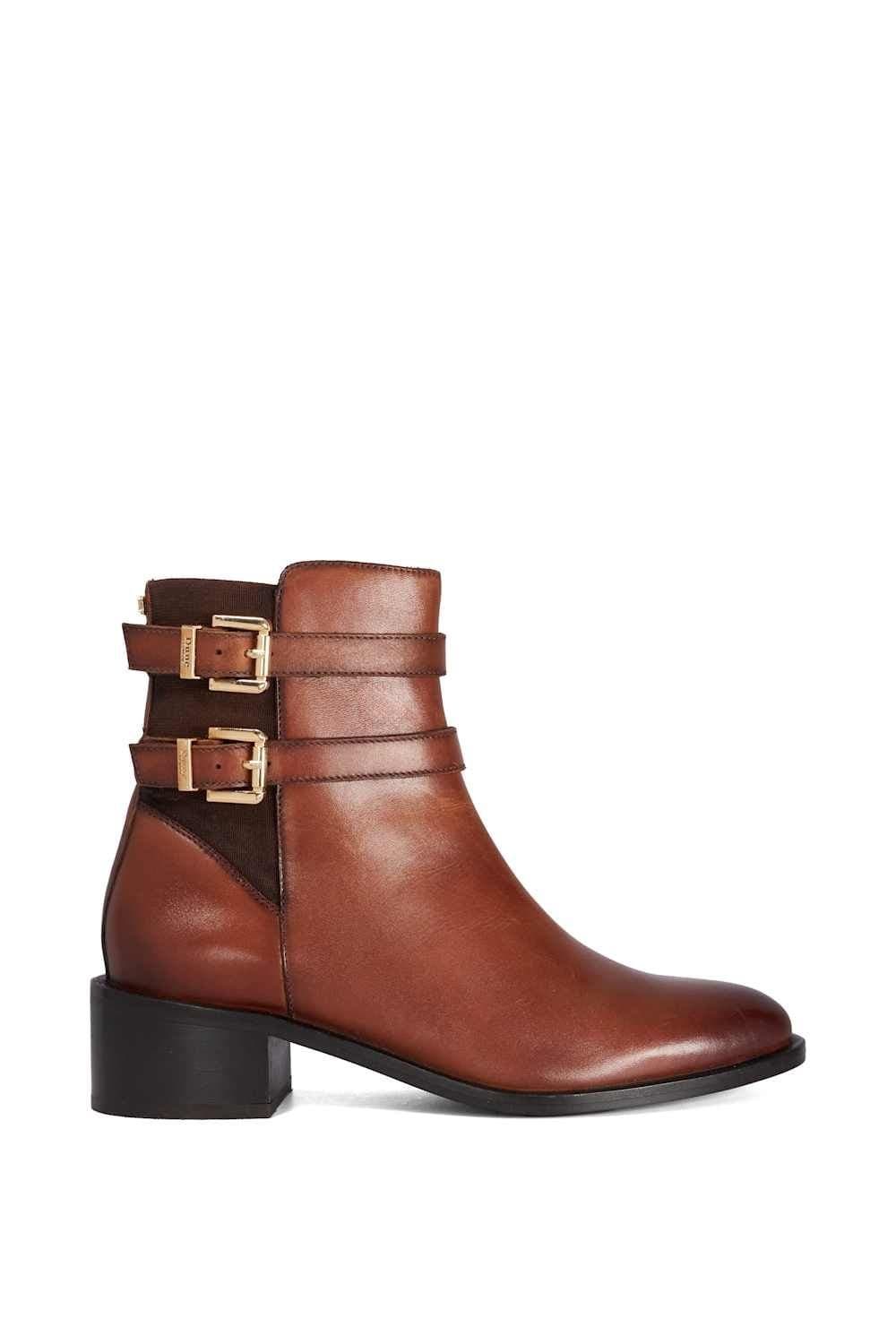 Dune London Dune London Women's 'Patters' Leather Ankle Boots in Brown