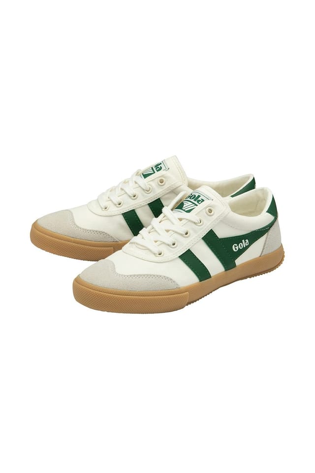 Gola Gola Women's 'Badminton' Canvas Lace-Up Trainers in Off-White - 3